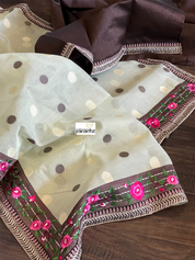 Designer Cotton Silk - Pista Green Brown