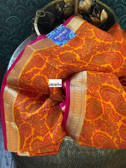 Pure Mysore Silk - Mustard Yellow Orange