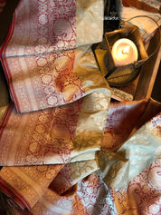 Katan Silk Banarasi - Mocha Grey Maroom