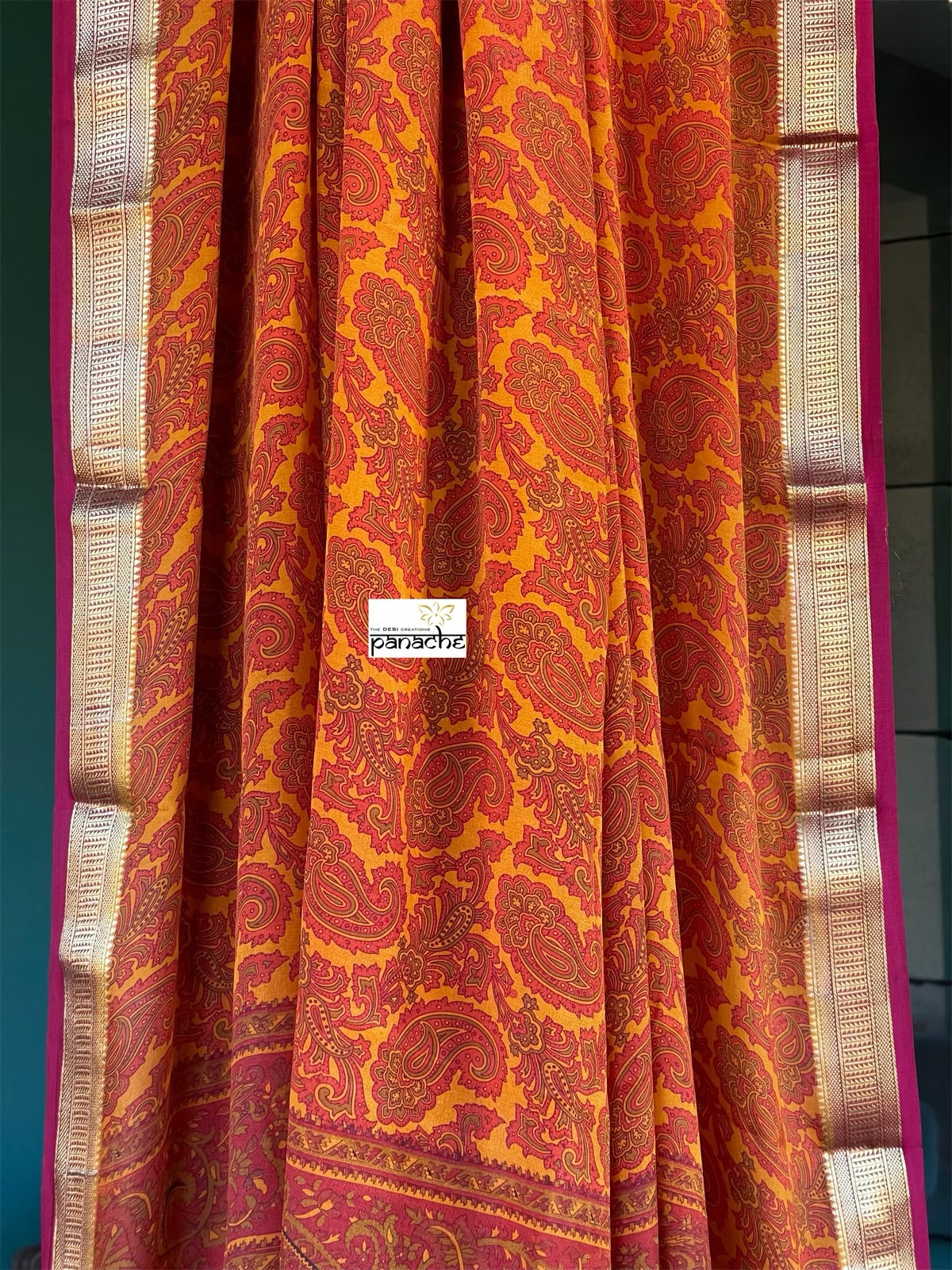 Pure Mysore Silk - Mustard Yellow Orange