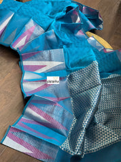 South Cotton Silk - Blue Magenta Pink