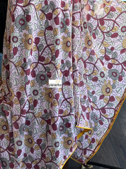 Designer Maslin Kalamkari - Light Pink Yellow