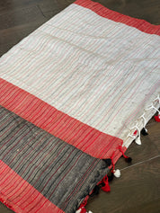 Ketia Stripes  - Beige Black Red