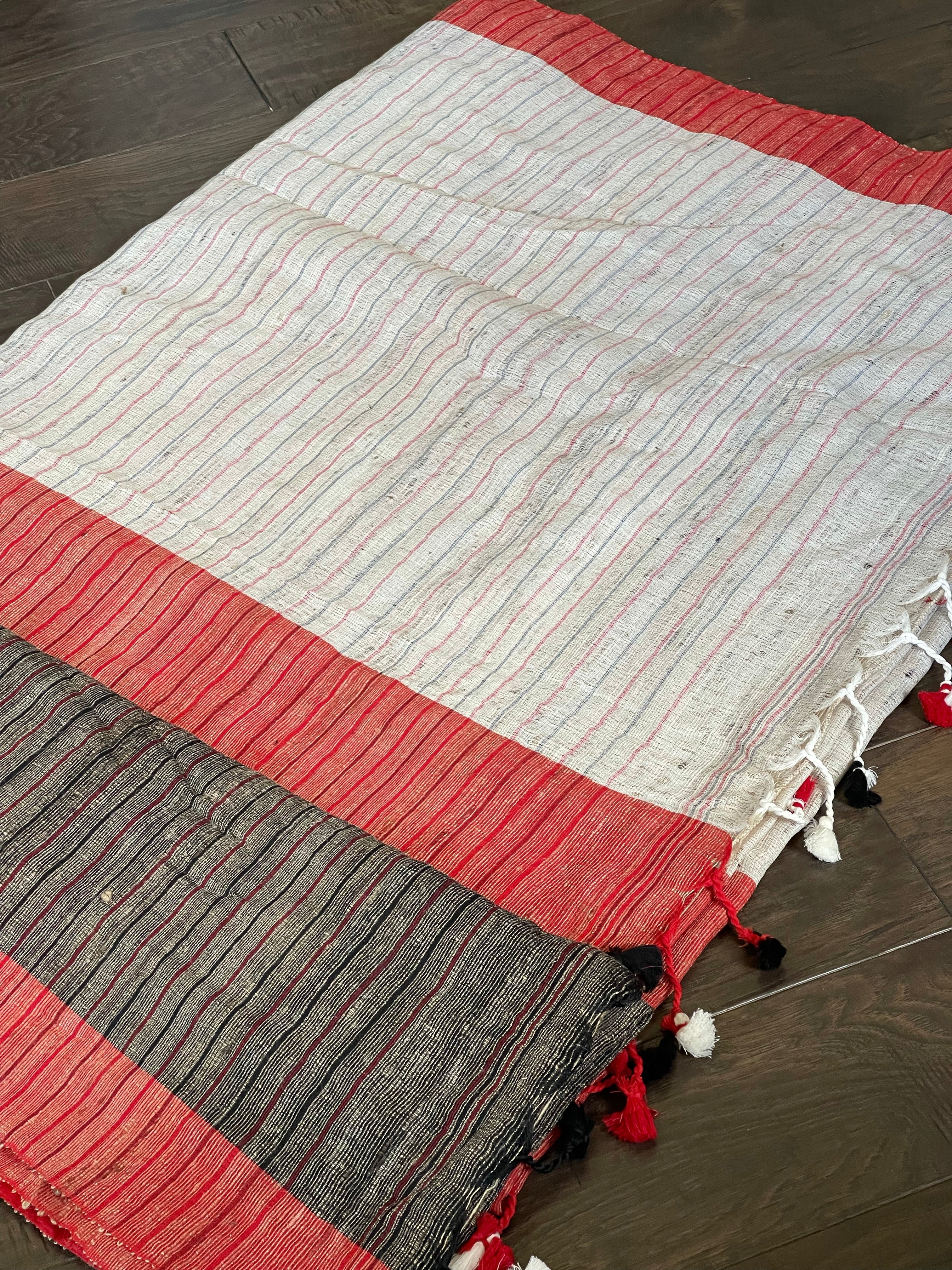 Ketia Stripes  - Beige Black Red