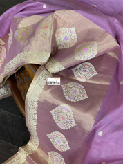 Tassur Silk By Malmal Cotton Banarasi - Lavender Meenakari Kadwa Zari Woven