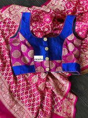 Designer Blouse - Royal Blue Magenta