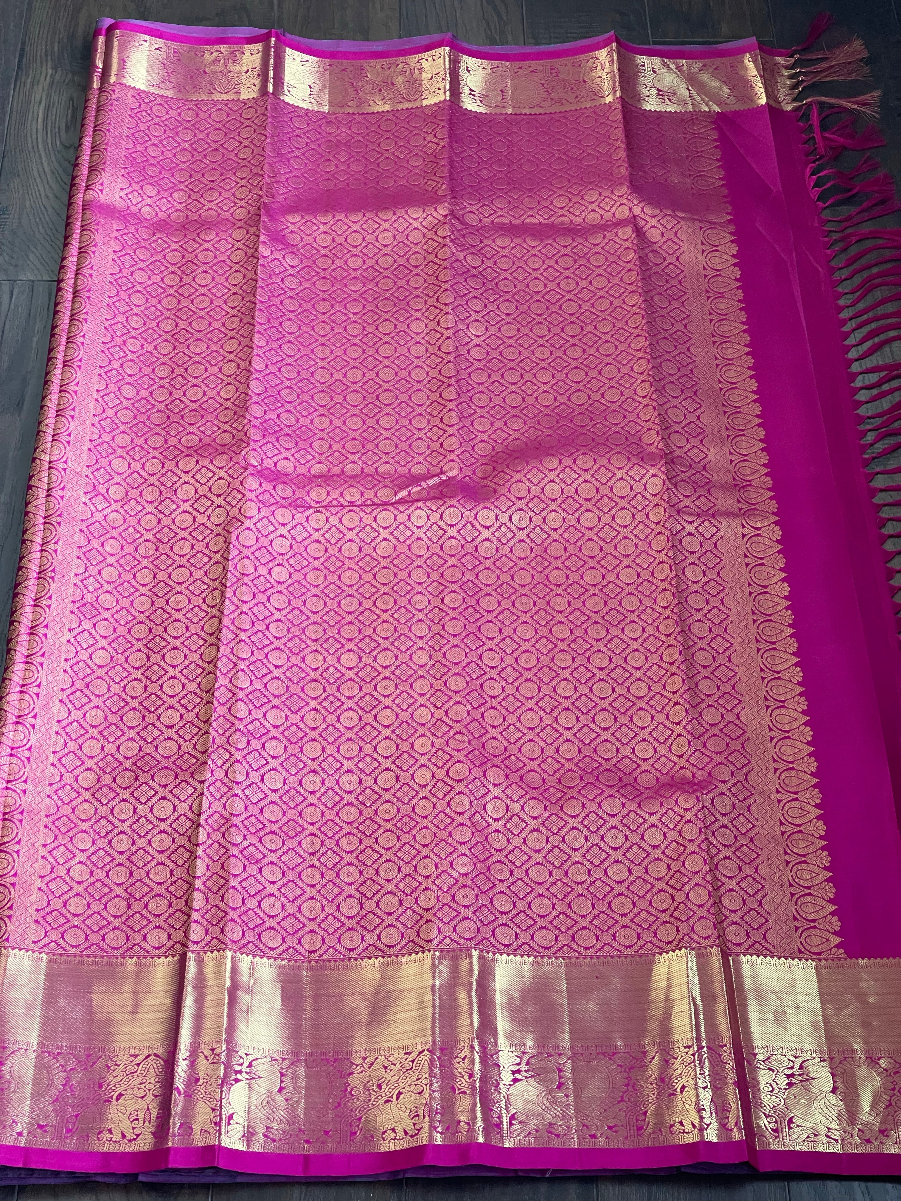 Silk Kanjivaram - Blue Dual Shaded