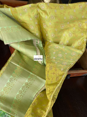 Pure Silk Banarasi - Pista Green Antique Zari