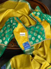 Designer Blouse - Green Yellow