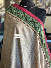Designer Tussar Silk - Gicha Banarasi Border