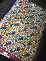 Tussar Silk - Printed Kalamkari  Royal Blue