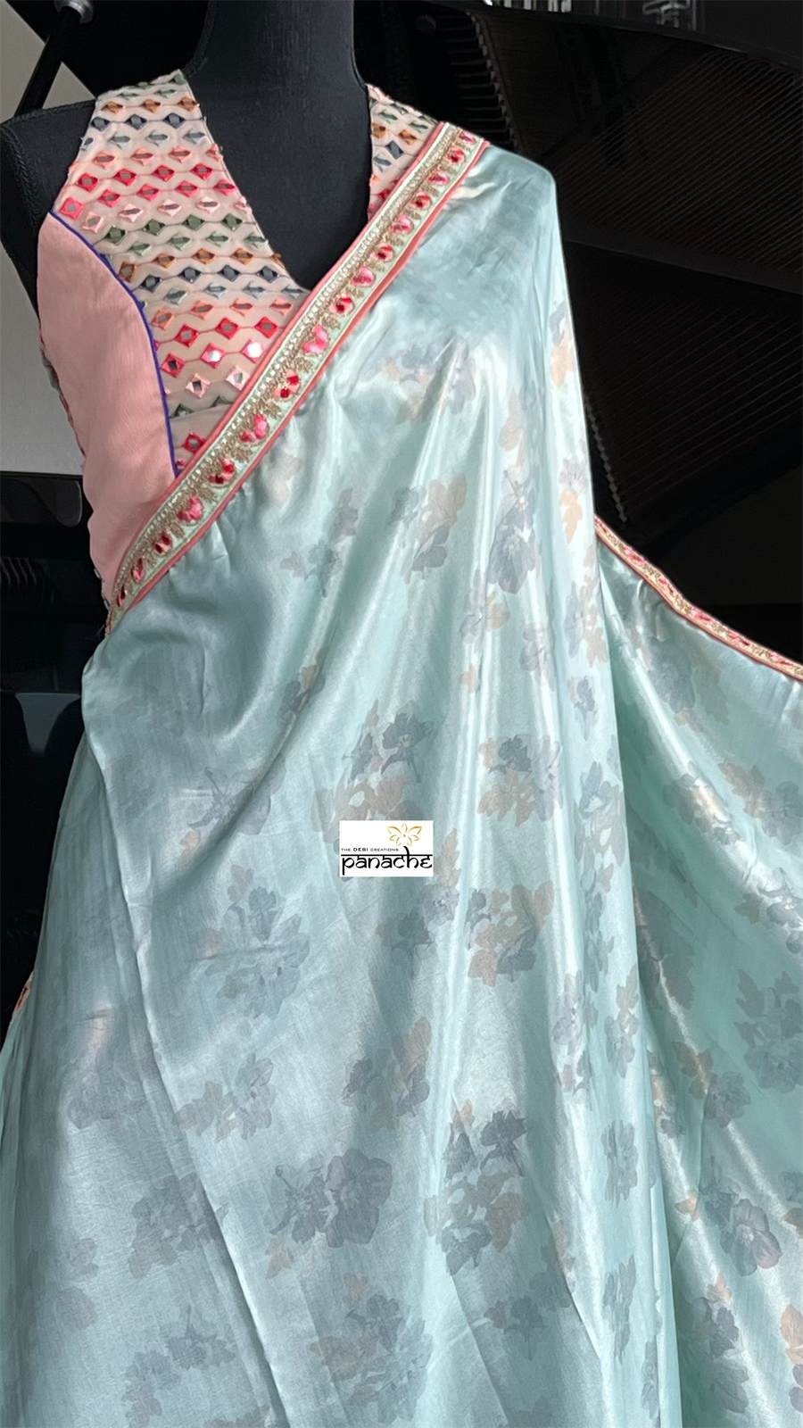 Designer Soft Silk - Light Sea Blue