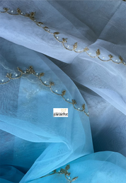 Designer Organza - Shaded Light Blue