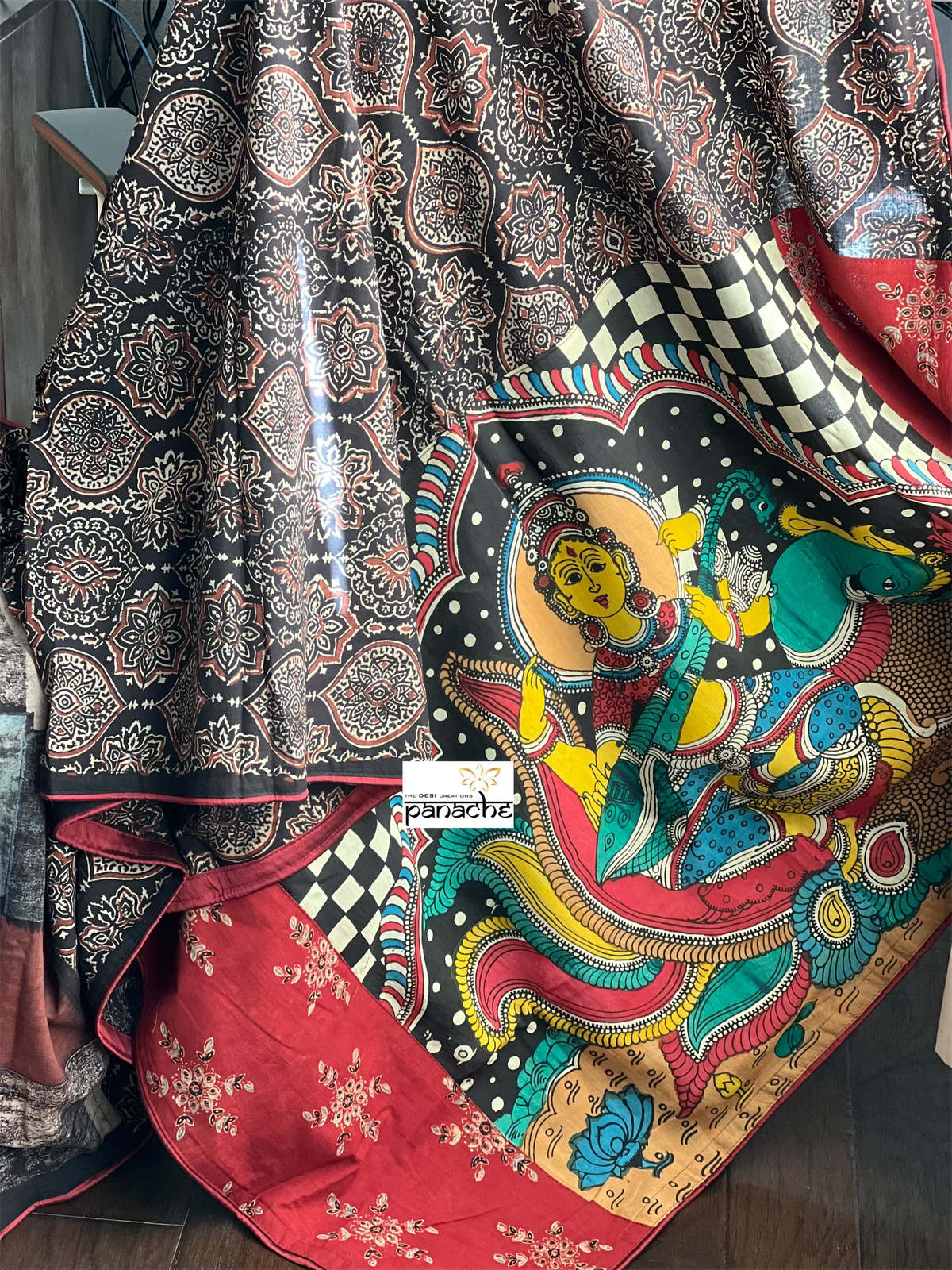 Soft Cotton Printed - Red Black