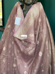 Khaddi Tussar Banarasi -  Dusty Pink