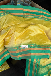 Gadwal Soft Silk - Yellow Green