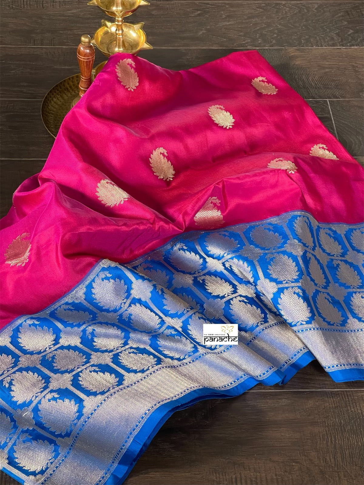 Pure Katan Silk Banarasi - Magenta Pink