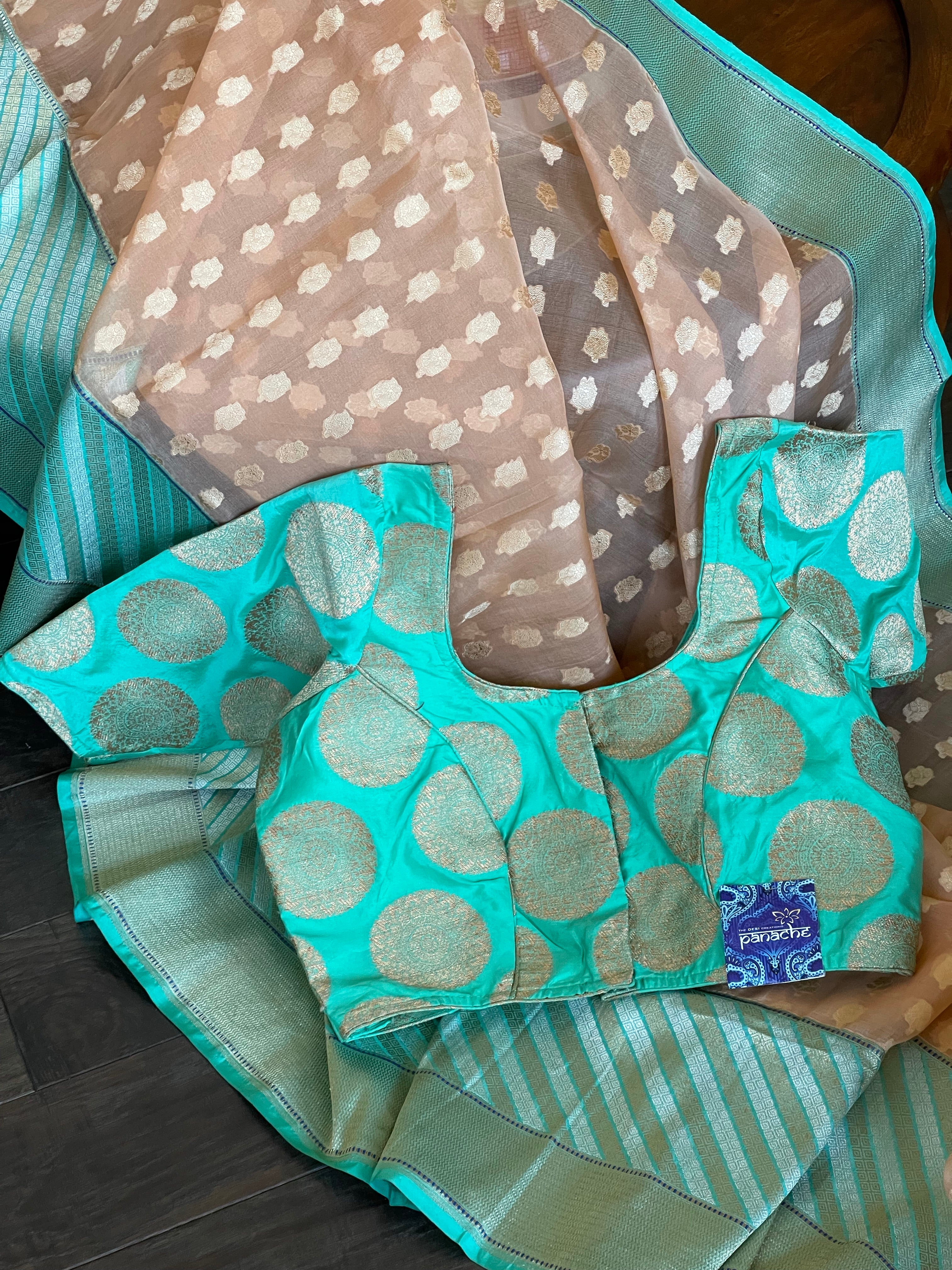Designer Blouse - Sea Green