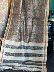 Pure Gicha Tussar Silk -  Beige Digital Printed