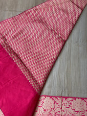 Pure Tassur Silk Banarasi - Tussar color Pink