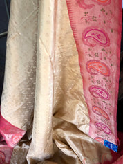 Katan Silk Banarasi - Golden Sandalwood Maroon Paithani
