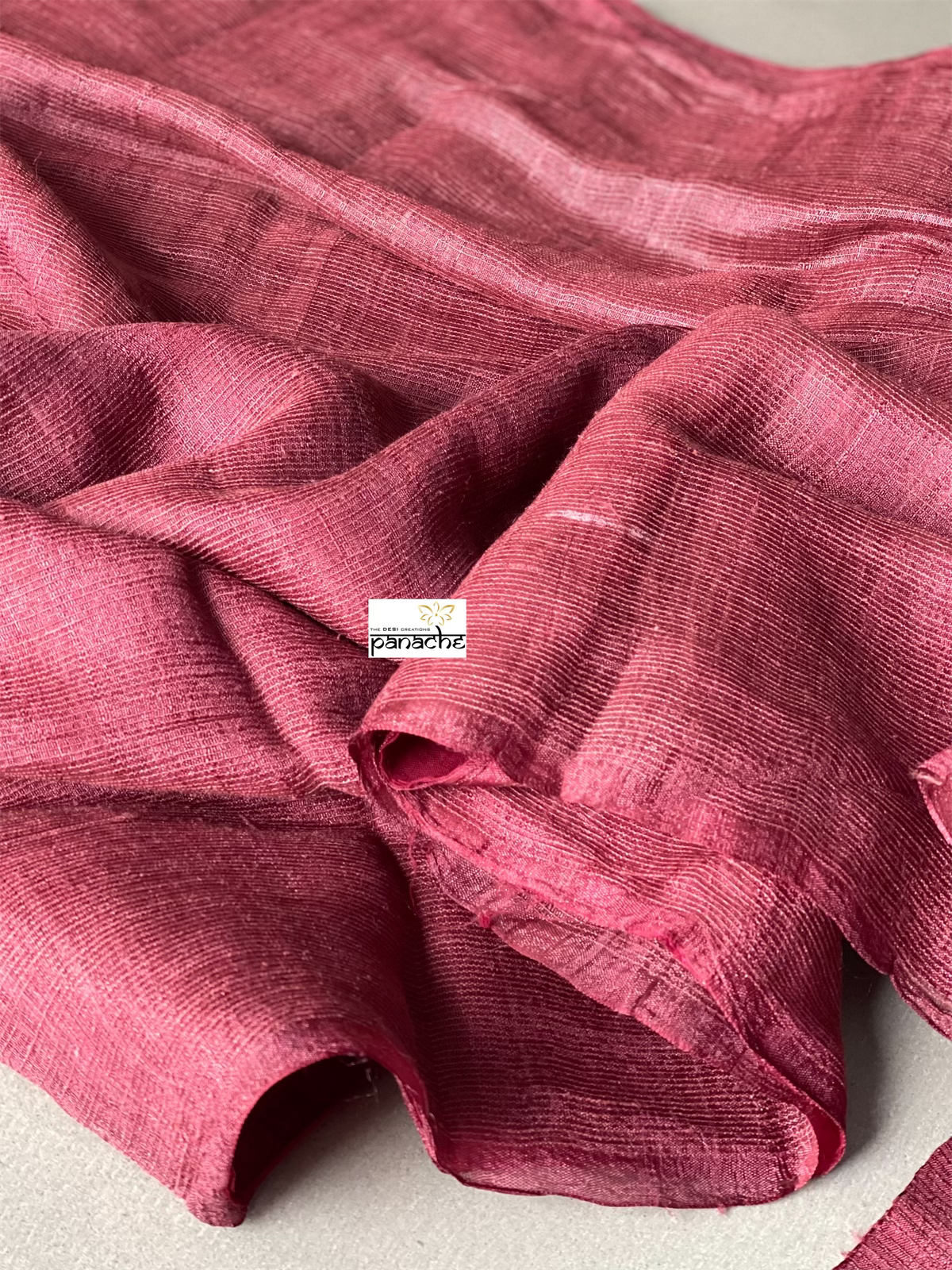 Borderless Tussar Silk - Maroon
