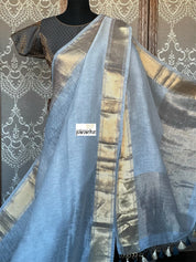 Handloom Silk Linen - Light Grey