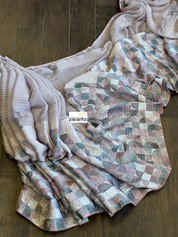 Designer Satin Georgette Sequin - Light Violet Gray