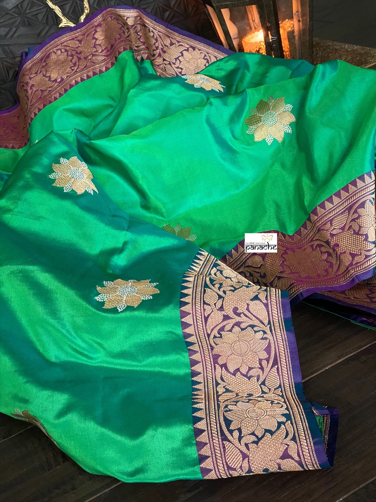 Pure Silk Banarasi - Sea Green Kadwa Woven
