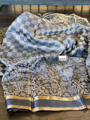 Tussar Silk - Steel Grey Woven