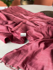 Borderless Tussar Silk - Maroon