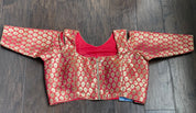 Designer Blouse - Pink Dual Shaded Cold Shoulder