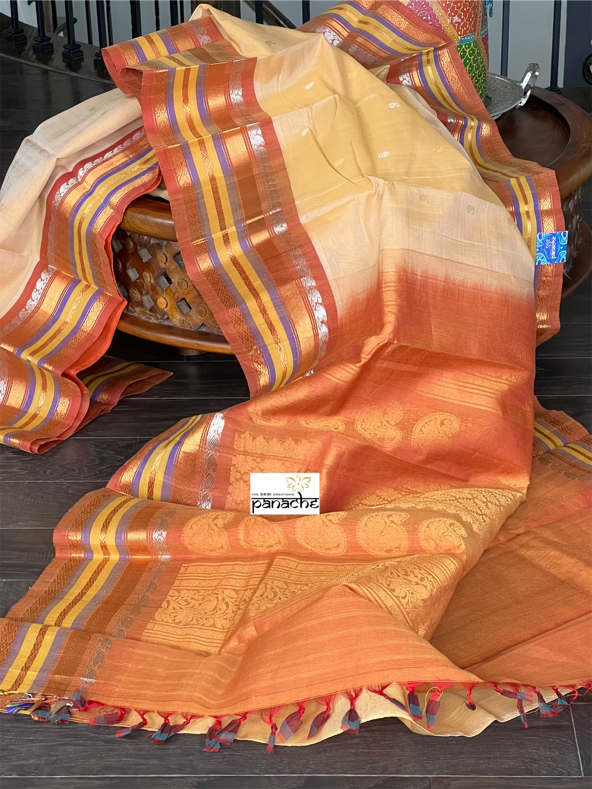 Gadwal SICO - Light Peach Yellow