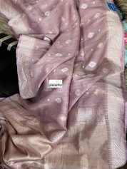 Khaddi Tussar Banarasi -  Dusty Pink