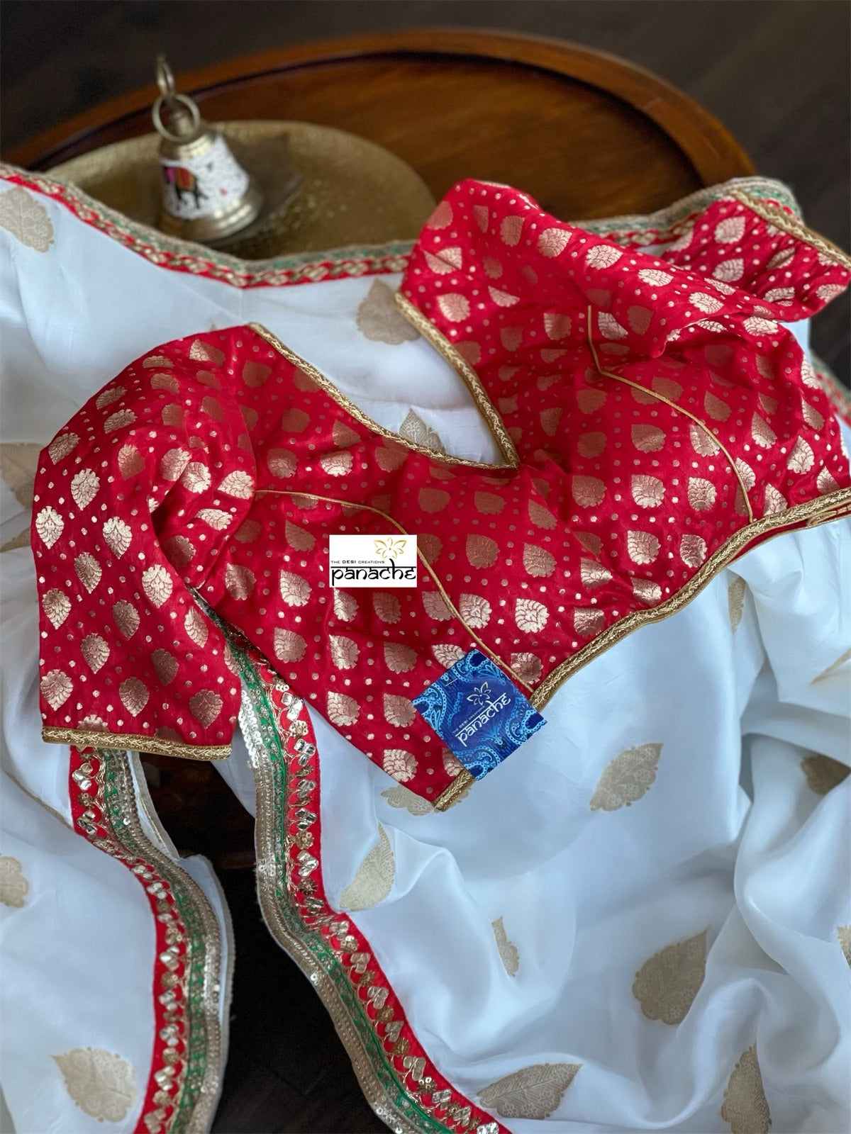 Designer Soft Silk Banarasi- Off White Gold Zari