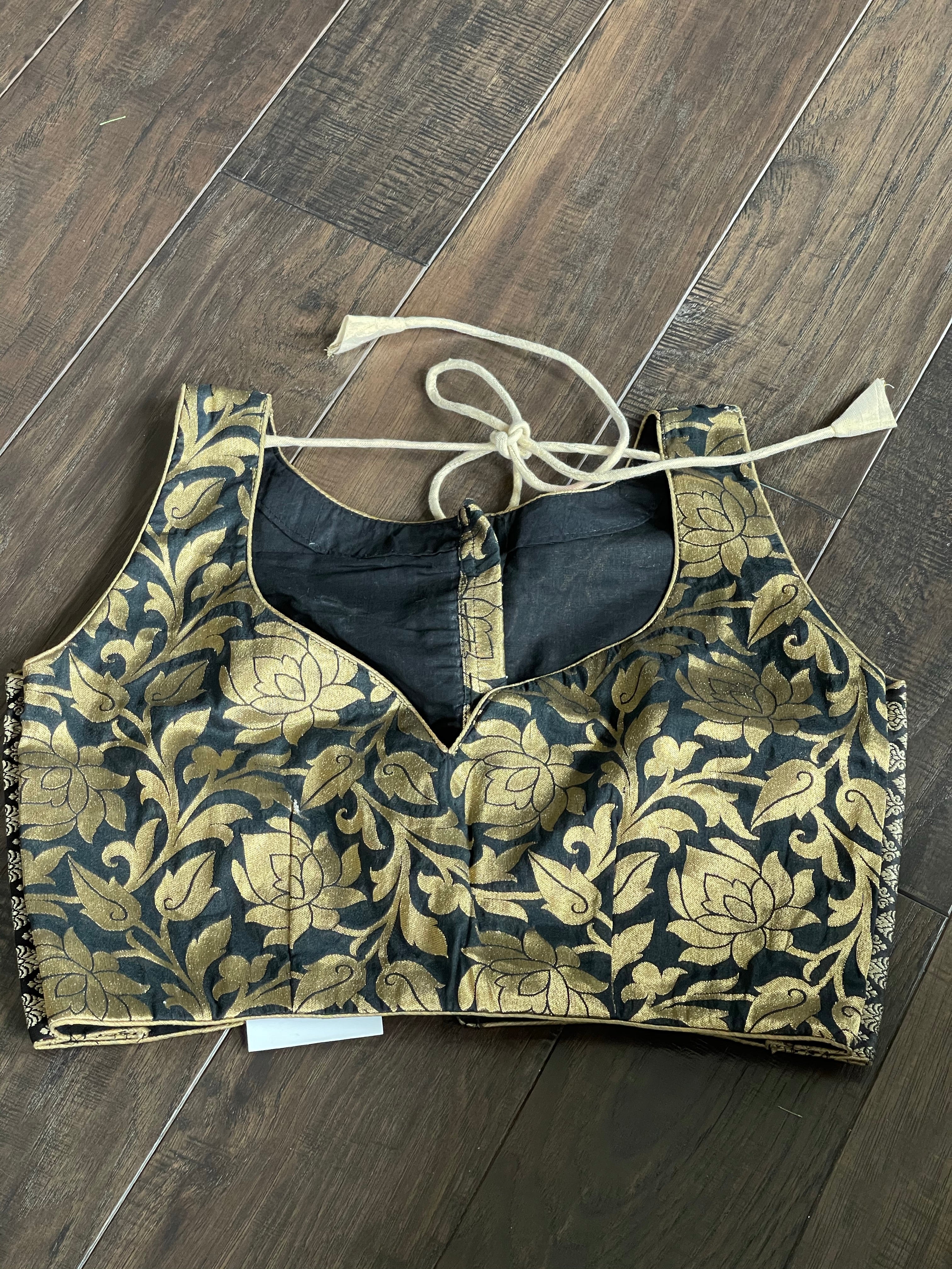 Designer Blouse - Black Brocade