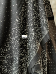 Kashmiri Stole - Black Silver Stone