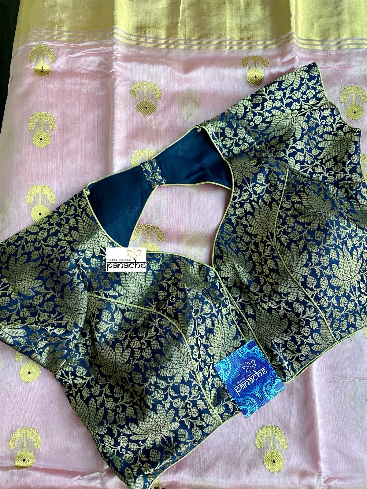 Pure Chanderi Silk - Light Baby Pink Eknaliya Woven