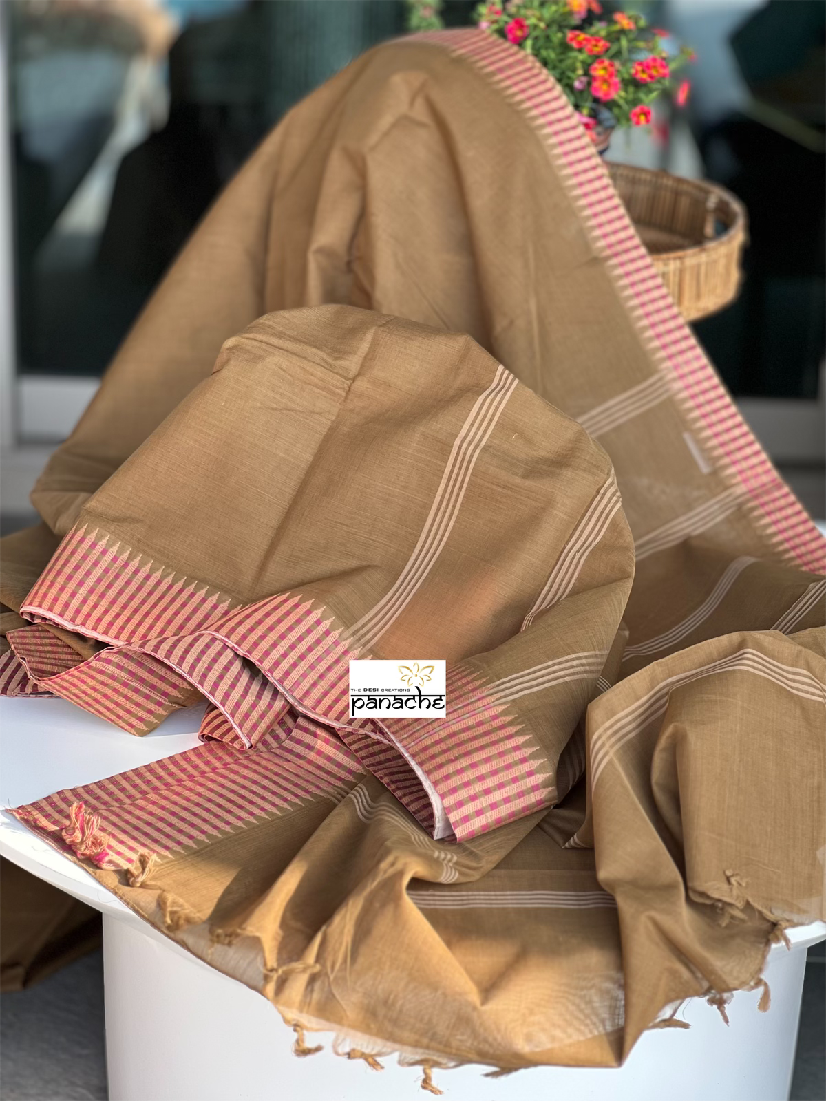 Pure Khadi Cotton Handloom - Brown Woven
