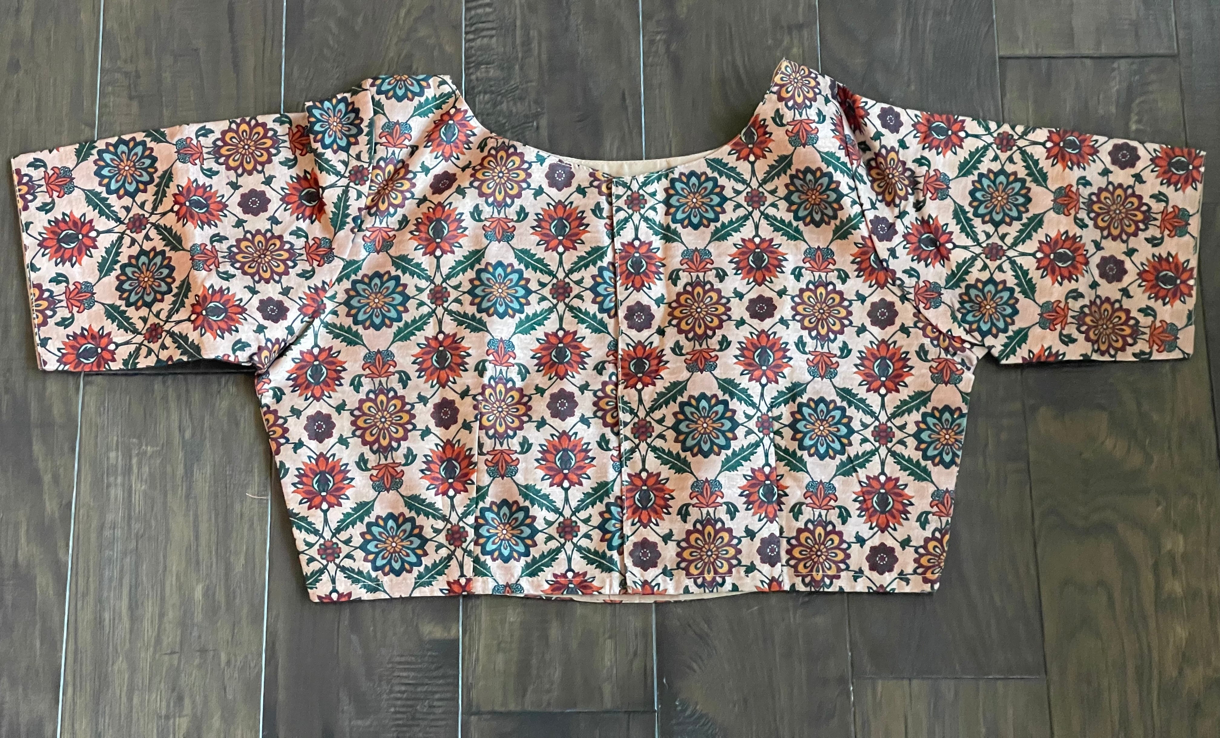 Designer Blouse - Pale Pink Floral