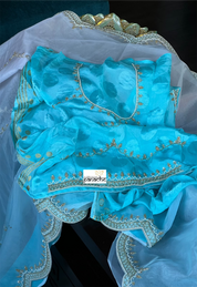 Designer Organza - Shaded Light Blue