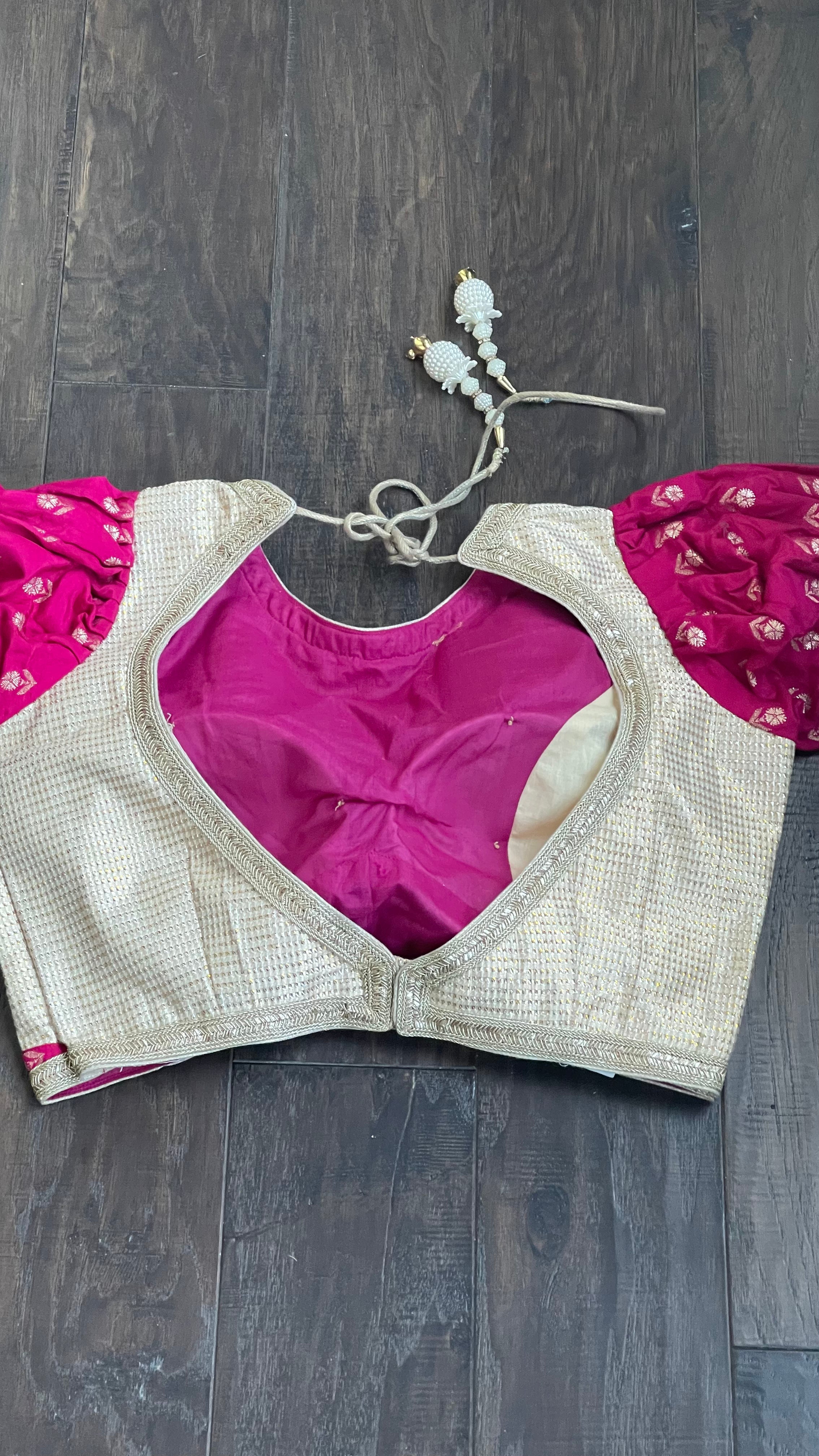 Designer Blouse - Magenta Golden