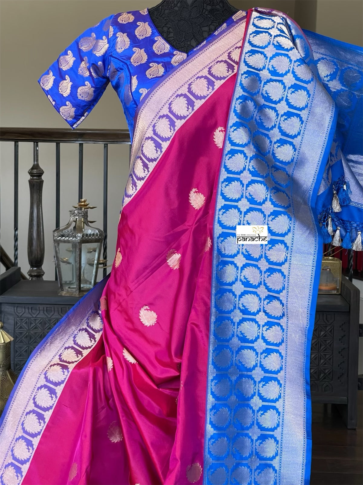 Pure Katan Silk Banarasi - Magenta Pink