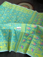 Jamdaani  -Mint Green Yellow