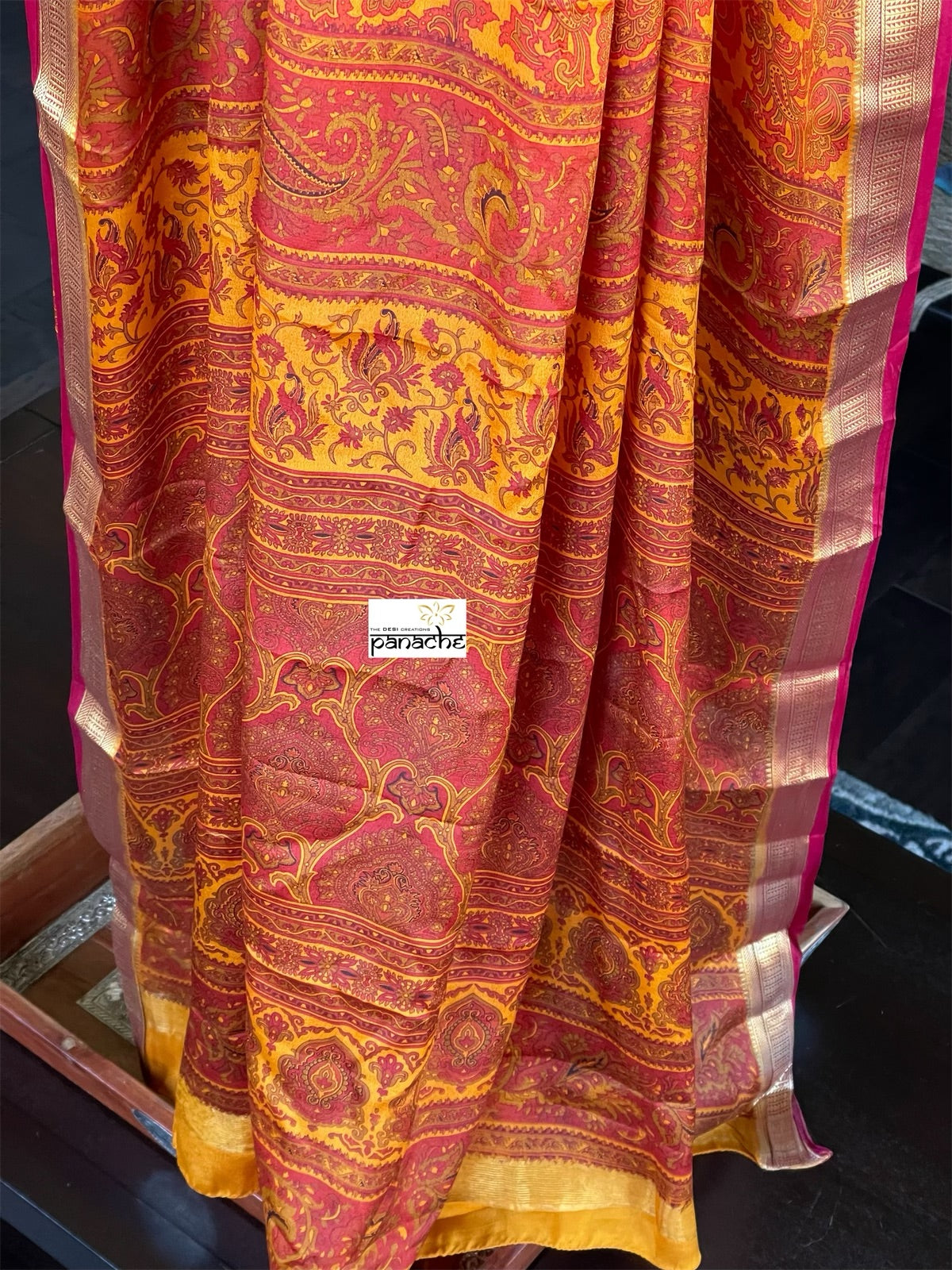 Pure Mysore Silk - Mustard Yellow Orange