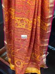 Pure Mysore Silk - Mustard Yellow Orange