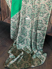Fancy Chinon Silk - Green Black Printed