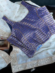 Designer Blouse - Blue Paisley
