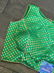 Designer Blouse - Green Banarasi Motifs