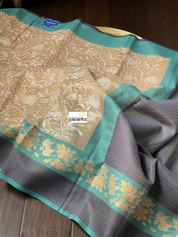 Tissue Kota Silk Embroidered - Golden Beige FIrozi